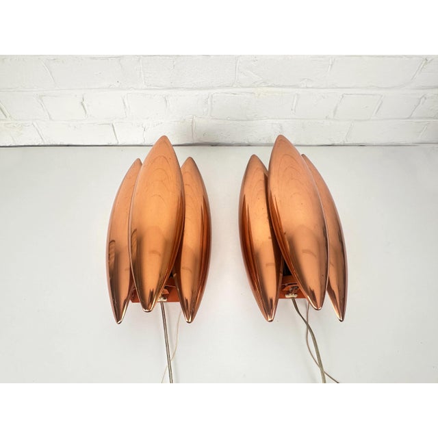 Metal Copper Kastor Wall Lamps by Jo Hammerborg for Fog & Mørup, 1960s, Set of 2 For Sale - Image 7 of 15