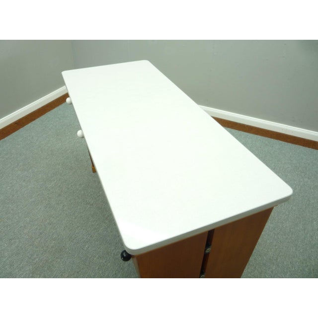 Mid-Century Walnut Office Desk, 1950s For Sale - Image 15 of 18