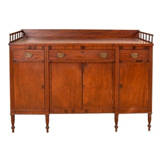 American Sheraton Walnut Sideboard For Sale