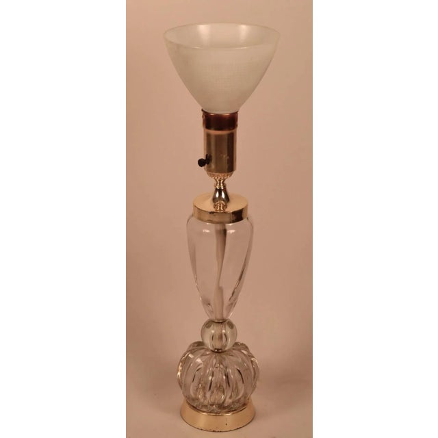 Hollywood Regency Crystal Lamps by Tiffin After Baccarat - a Pair For Sale - Image 3 of 7
