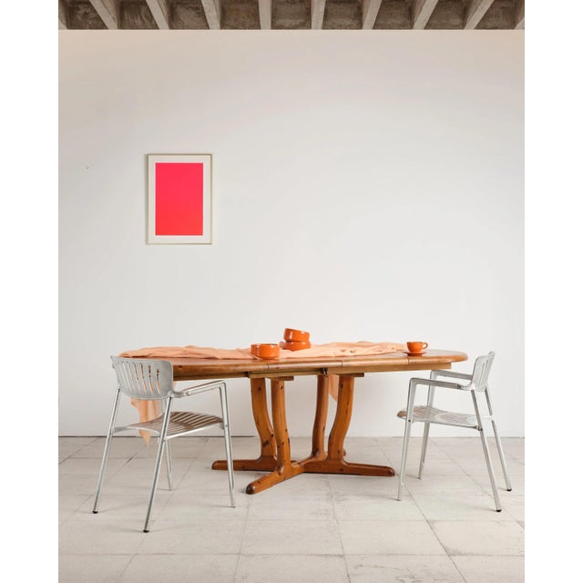 Brutalist Extendable Dining Table in Pine attributed to Rainer Daumiller, Denmark, 1970s For Sale - Image 13 of 18