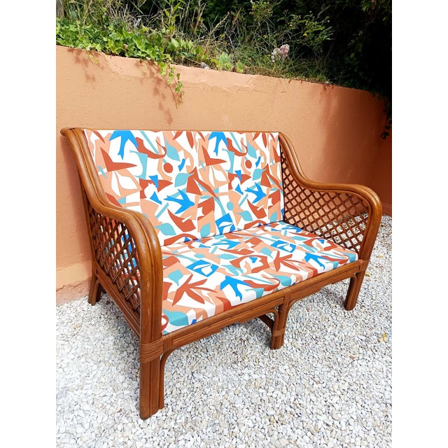 Vintage Rattan Sofa, 1970s For Sale - Image 3 of 12