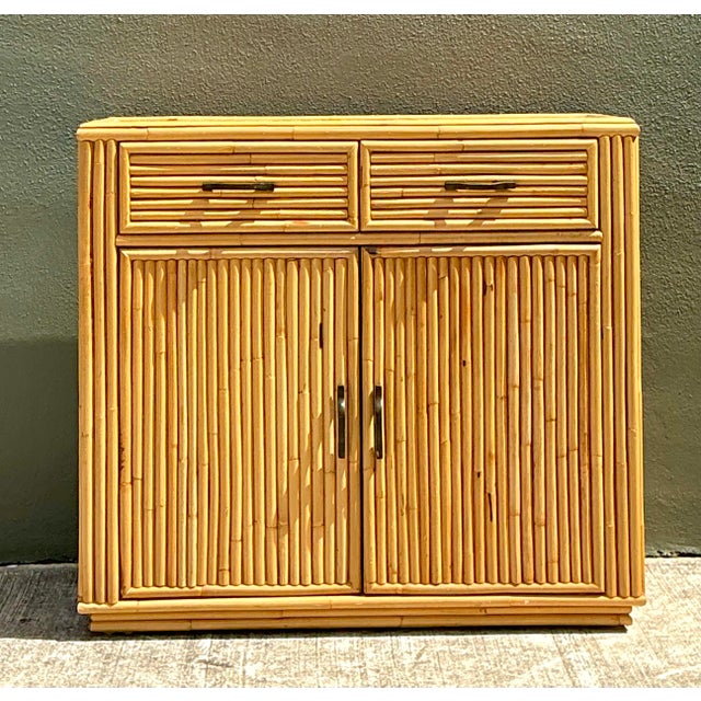 Wood Vintage Stacked Bamboo Sideboard For Sale - Image 7 of 12