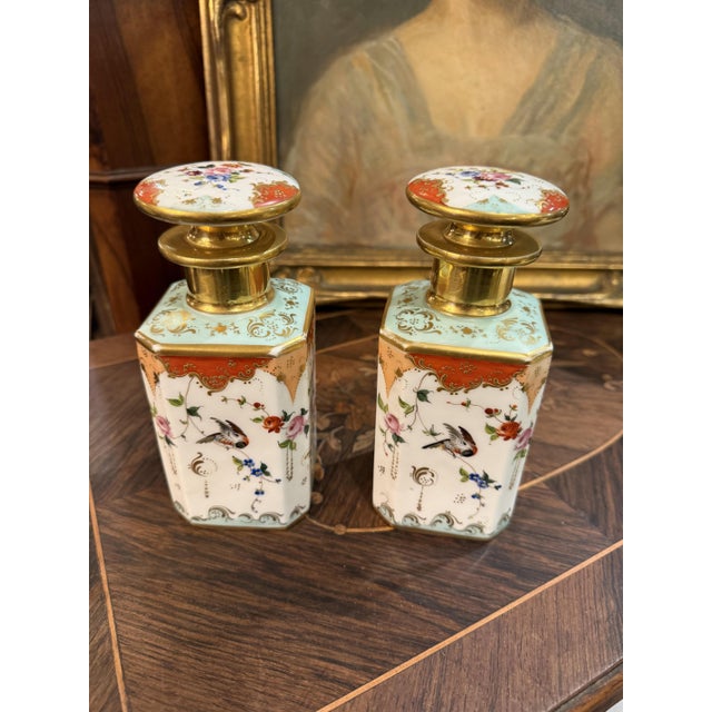 Perfume Bottles in Porcelain, Set of 2 For Sale - Image 4 of 4