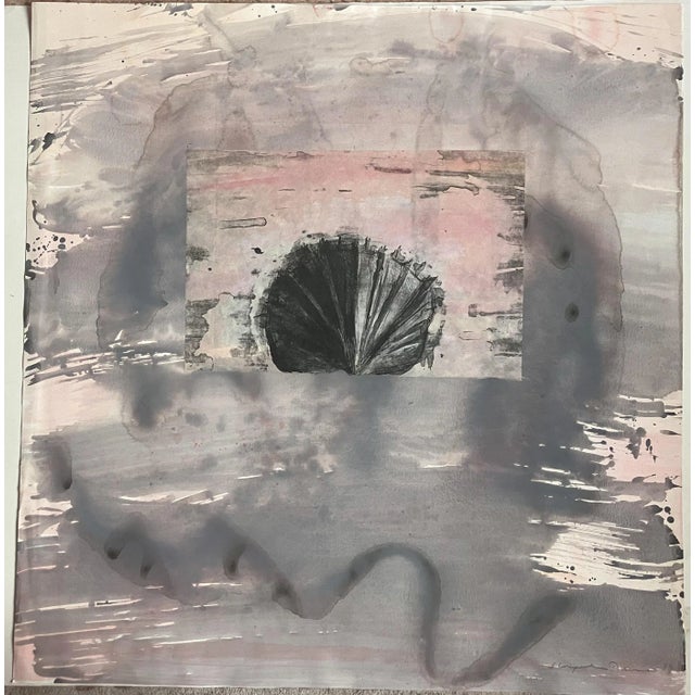 1980s 1989 Kenjilo Nanao Large Mixed Media Composition Abstract Painting For Sale - Image 5 of 5