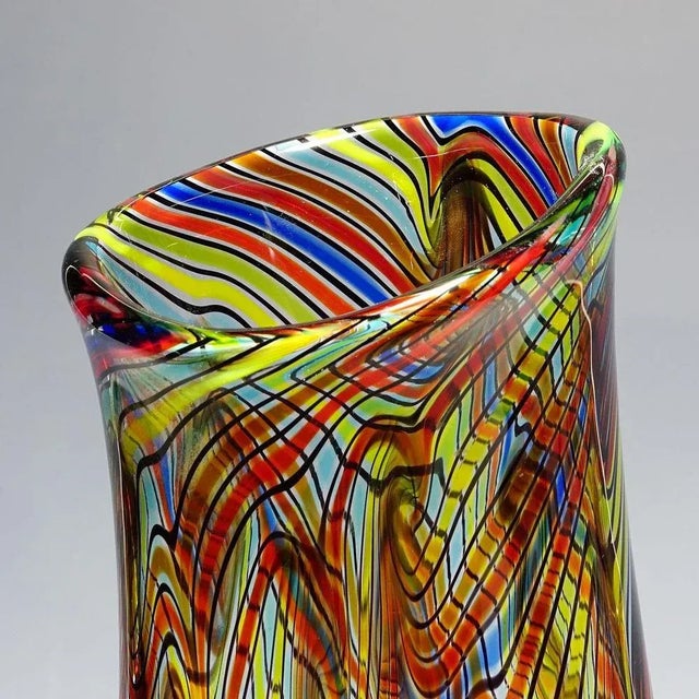 2000 - 2009 Murano Art Glass Vase by Luca Vidal, 2000s For Sale - Image 5 of 10
