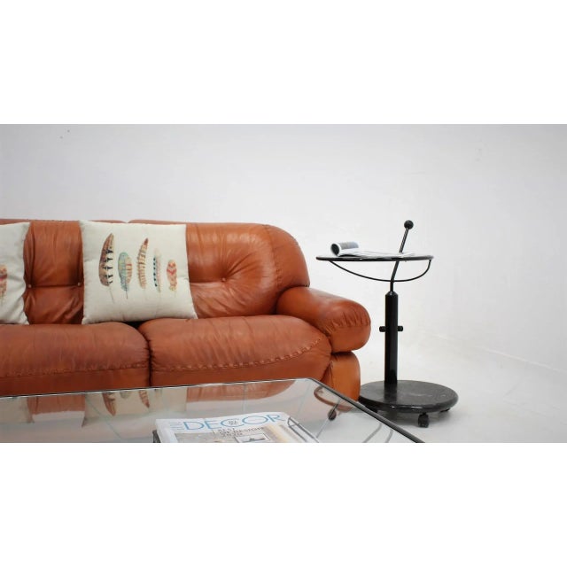 Mid-Century Modern Italian Glass & Marble Swivel Coffee Table, 1980s For Sale - Image 3 of 11