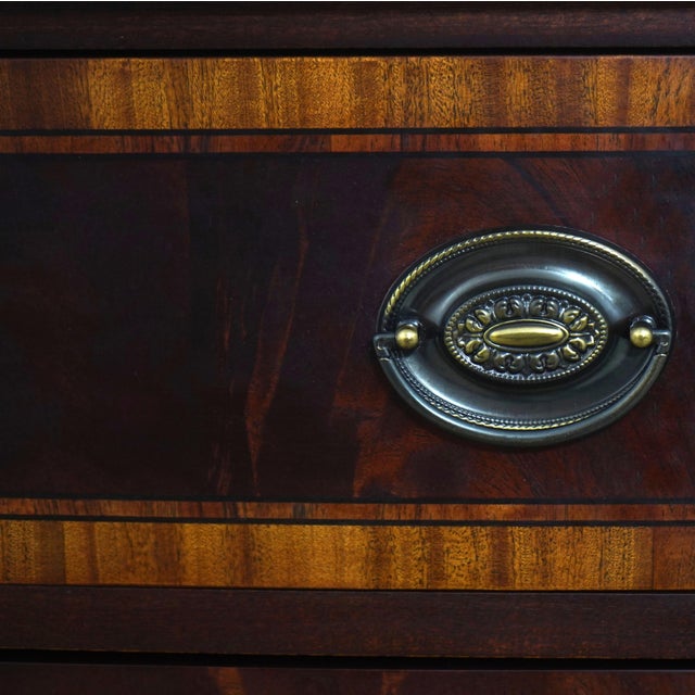 Craftique Mahogany Inlaid Bowfront Sideboard For Sale - Image 9 of 18