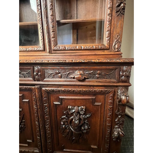Antique French Normandy Solid Oak Hutch, Early 20th Century For Sale In Sacramento - Image 6 of 14