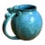 Vintage Blue Speckled Pottery Jug For Sale