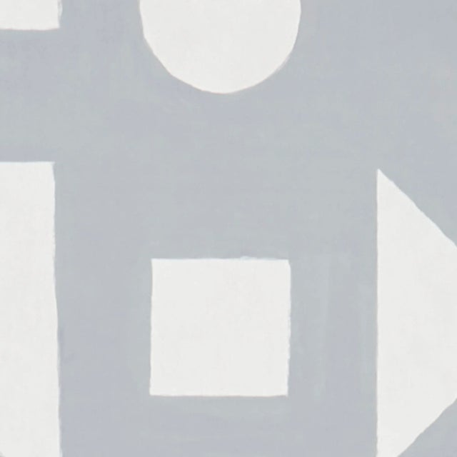 Contemporary Sample - Schumacher Binary Wallpaper in Silver For Sale - Image 3 of 6