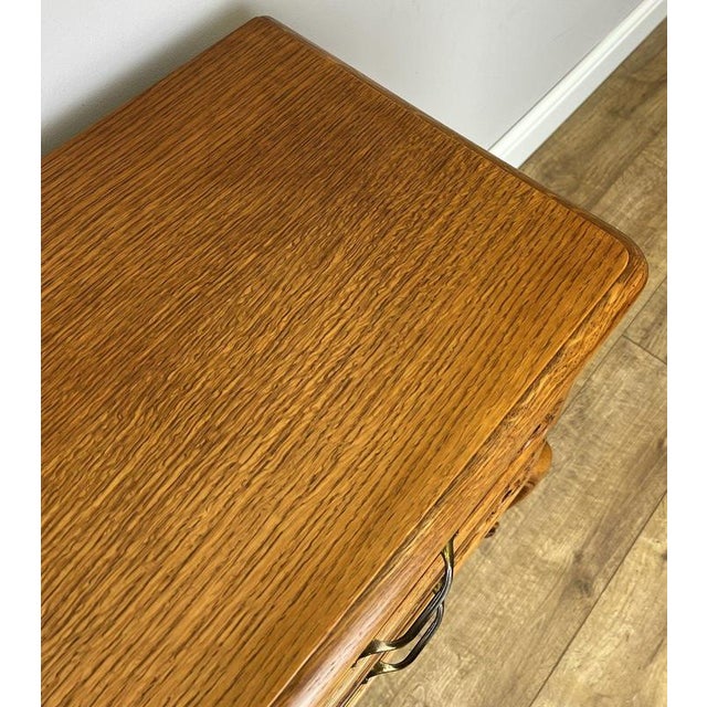 Vintage French Louis Style Oak Chest of 2 Drawers For Sale - Image 13 of 15