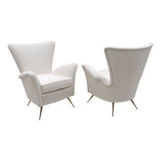 Art Deco Italian Lounge Armchairs attributed to Gio Ponti, 1950s, Set of 2 For Sale