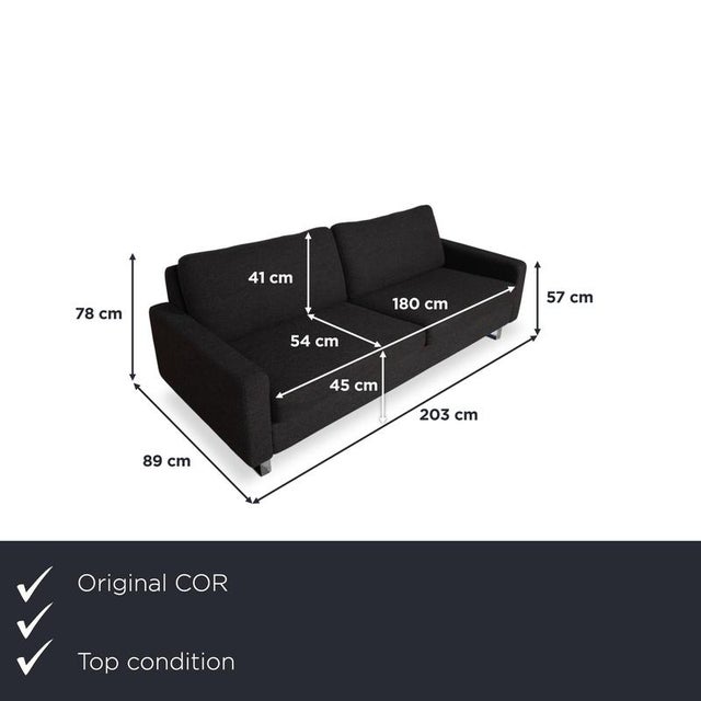 Bring a true piece of design history into your home with this anthracite COR Conseta sofa. Designed by Friedrich-Wilhelm...