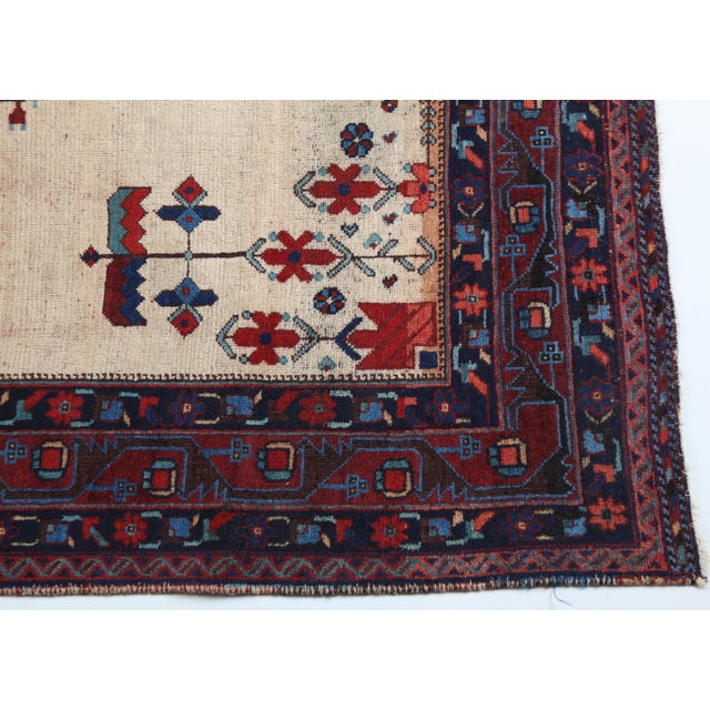 Textile Vintage Persian Medallion Rug With Floral & Geometric Motifs – 5' X 6' 2'' For Sale - Image 7 of 14