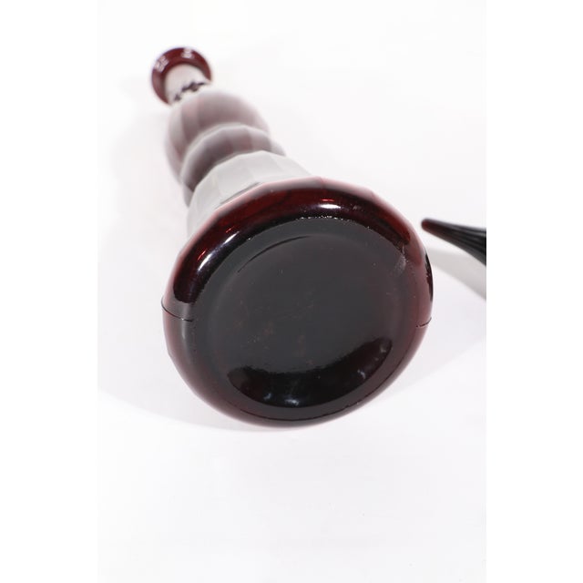 Mid Century Empoli Rossini Amethyst Glass Genie Bottle Made in Italy C 1950/60's For Sale - Image 9 of 9