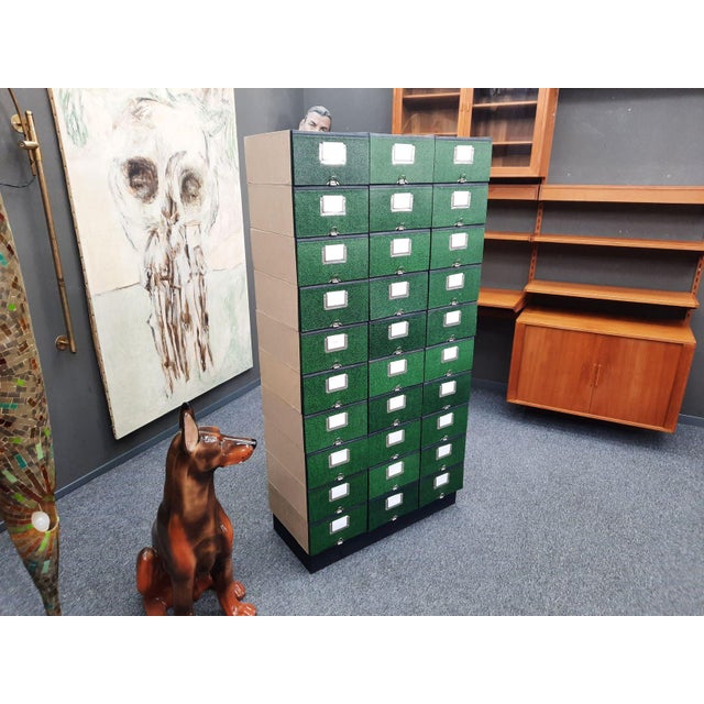 Mid-Century Modern Highboard with File Boxes, 1950s, Set of 31 For Sale - Image 4 of 13