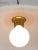 Mid-Century Italian Saucer Glass and Brass Pendant Lamp For Sale - Image 15 of 18