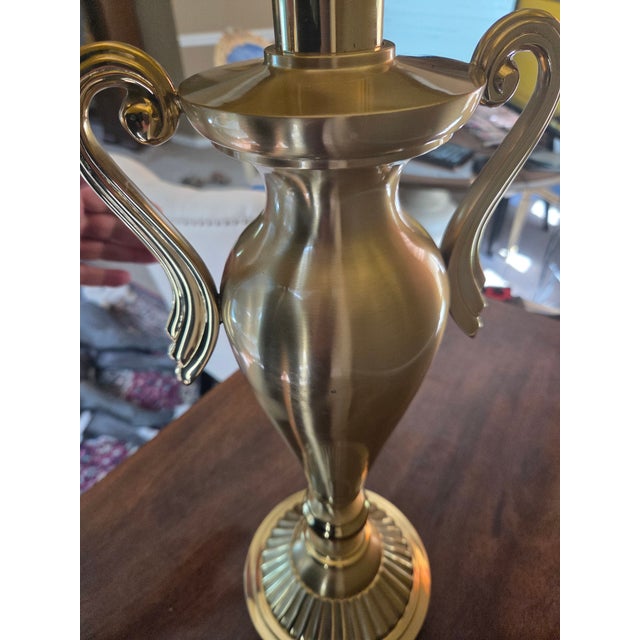 Brass Vintage Brass Trophy Urn Lamp For Sale - Image 8 of 16