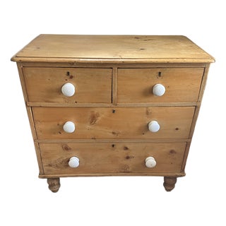 English 4 Drawer Pine Chect 1890’s For Sale
