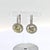 18k White Gold With Natural Round Vivid Fancy Yellow Diamond Drop Earrings, Pair For Sale - Image 9 of 11