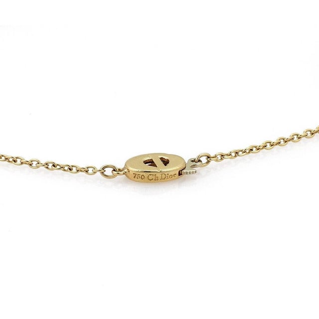 Mid 20th Century Dior Diamond Fancy Drop 18k Yellow Gold Pendant Necklace For Sale In Miami - Image 6 of 7