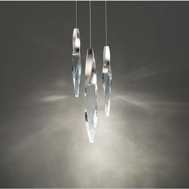 A subtle twist of luxe. The Beyond Kindjal Pendant by Schonbek features exquisite optic crystal icicles that twist to a...