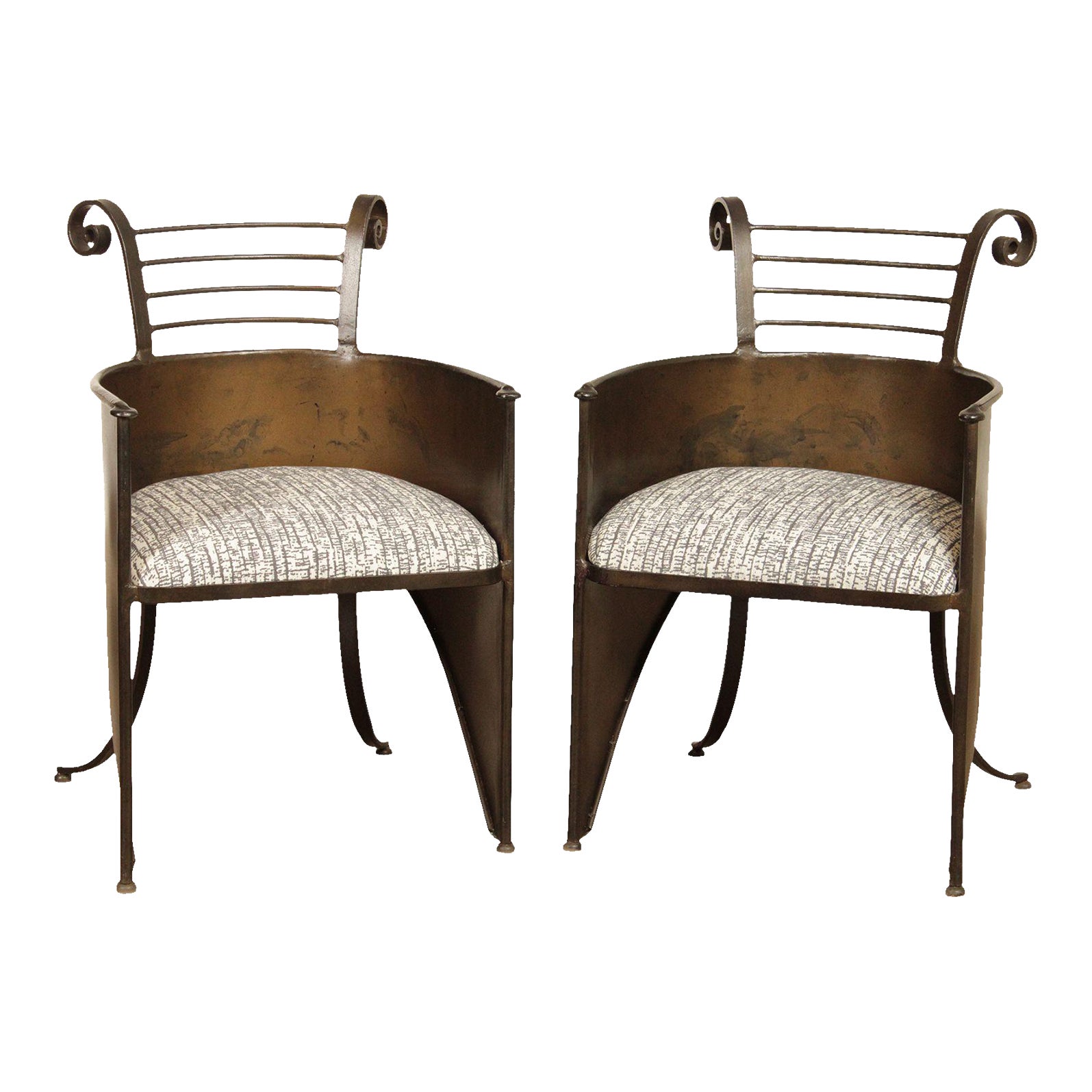 Late 20th Century French Industrial Style Custom Wrought Iron Barrel