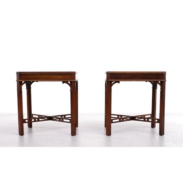 Georgian Revival Mahogany Side Tables by Bevan Funnell, England, 1960s, Set of 2 For Sale - Image 4 of 7