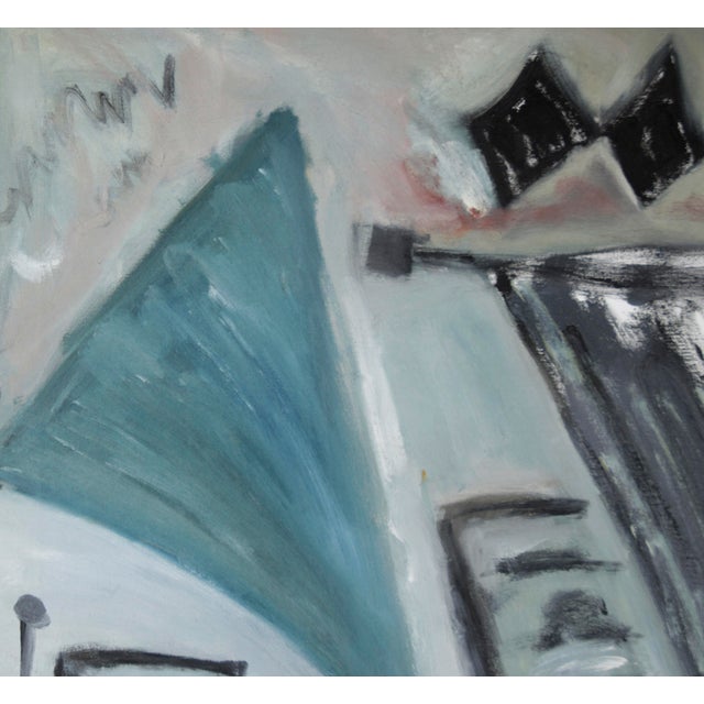 "Machinations of the Mind No. 3" - Abstract Surrealist Landscape in Oil Bold composition by Loreen Hewitt-Hackett (nee...