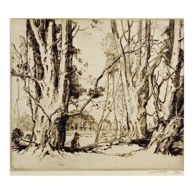 Early 20th Century Alfred Hutty Beverly Beeches Etching For Sale