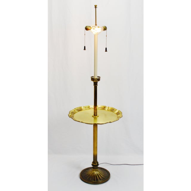 Vintage Stiffel Floor Lamp with Brass Pie Crust Table Top ...