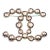 Chanel Brand New Light Gold CC Bead Brooch For Sale