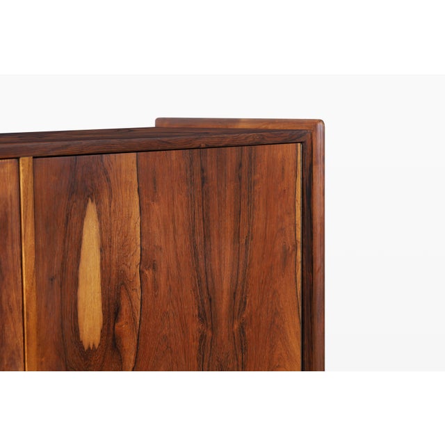 1970s Mid-Century Brazilian Rosewood Armoire Dresser by Intercontinental Design For Sale - Image 5 of 13