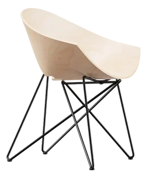 RM56 Beech and Plywood Armchair by Vzor