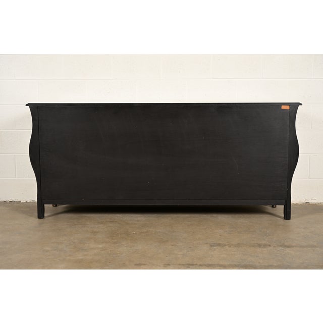 Baker Furniture French Provincial Louis XV Carved Oak and Burl Wood Triple Dresser or Credenza For Sale - Image 15 of 16