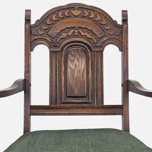 Vintage Wood Dining Armchair For Sale In San Francisco - Image 6 of 11