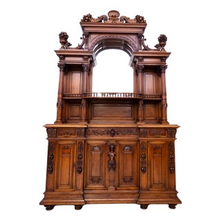 Antique French Figural Cabinet, 1880 For Sale