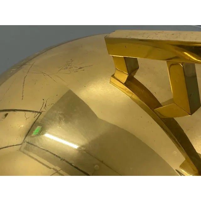 Italian Large Mid-Century Brass Sconces, 1950s, Set of 2 For Sale - Image 4 of 9