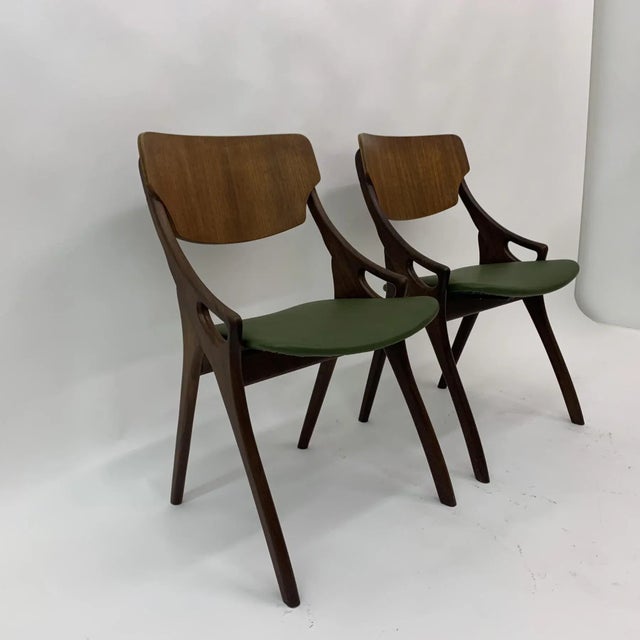 Wood Danish Dining Chairs by Arne Hovmand Olsen, 1950s, Set of 3 For Sale - Image 7 of 18