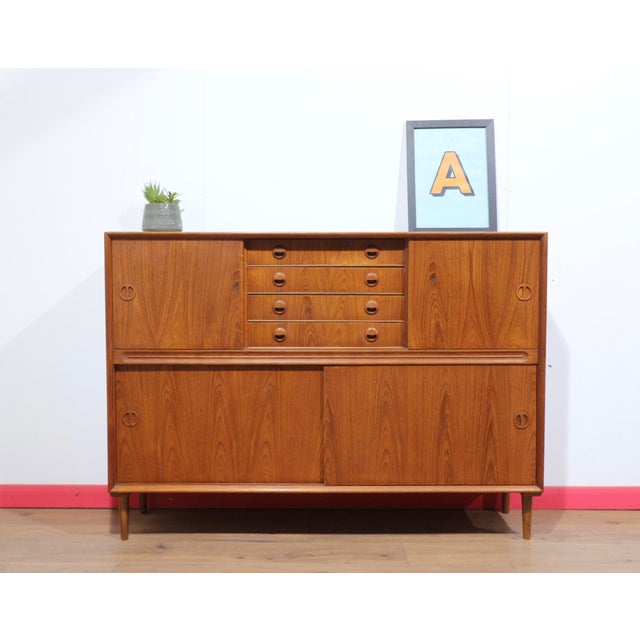 Mid 20th Century Mid Century Modern Vintage TeakDanish Buffet Credenza For Sale - Image 5 of 15