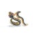 Mediterranean Bochic "Orient" Vintage Black Diamond & Ruby Serpent Ring In 18K Gold & Silver For Sale - Image 3 of 18