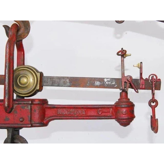 1880s French Noguera Forged Steel Wine Barrel Scale For Sale - Image 6 of 10