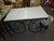 Beautiful 19th Century French Patisserie of Boucherie Table Topped by a ¾ inch thick white marble with subtle gray...