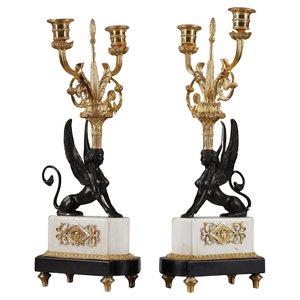 Spinx Candleholders, Set of 2