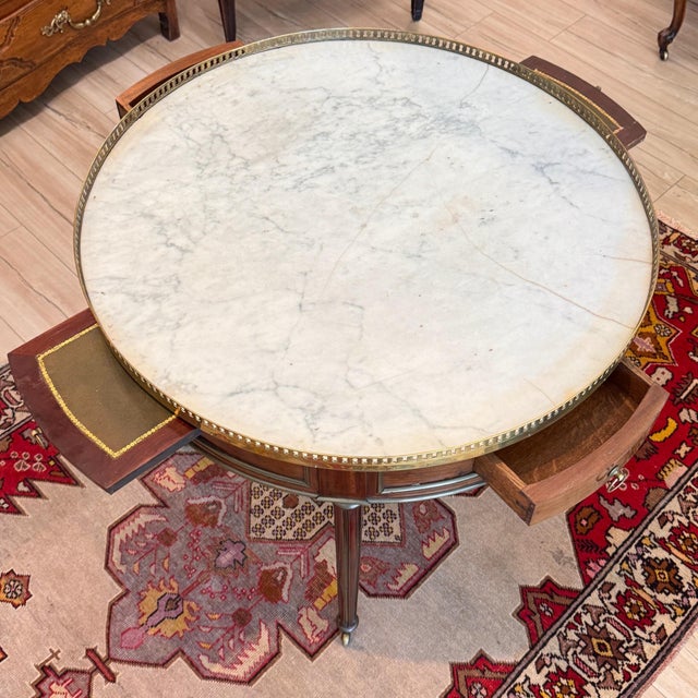 Late 19th Century French Louis XVI Style Bouillotte Table For Sale - Image 6 of 12
