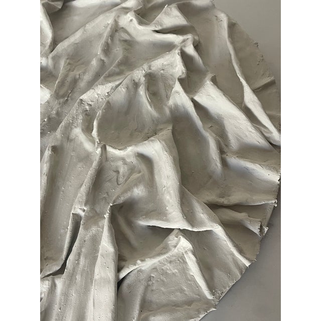 Contemporary 1970s Minimalist Abstract Plaster Artwork by Elia Moon Ridges For Sale - Image 3 of 4