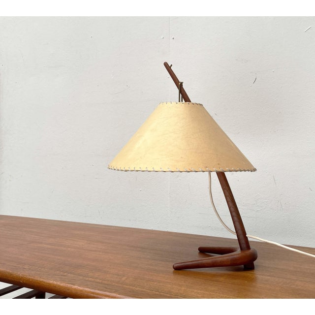 Mid-Century Modern Teak Dornstab Table Lamp by A. Pöll for Kalmar, Vienna, 1950s For Sale - Image 18 of 18