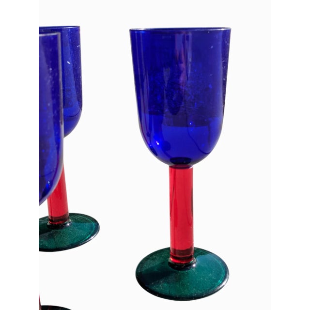 Vintage Color Blocked Acrylic Party Glasses by Precisioncraft- Set of 8 For Sale In Charlotte - Image 6 of 12