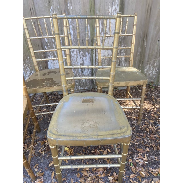 Late 20th Century Vintage Shelby Williams Chiavari Chairs - Set of 4 For Sale - Image 5 of 11